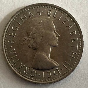 1967 Queen Elizabeth II Sixpence Coin