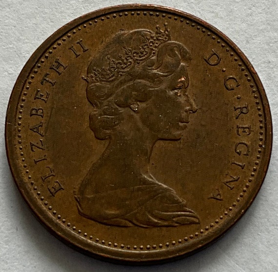 1967 Canada Queen Elizabeth 1 Cent Coin - Etsy