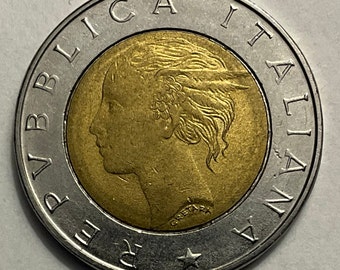 1995 Italy 500 Lire Coin