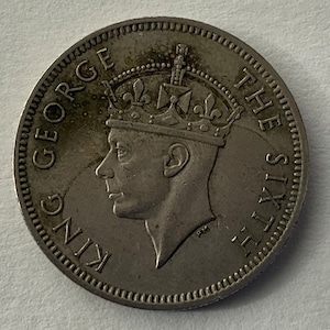 1948 King George The Sixth Commisioners Of Currency Malaya 20 Cents Coins