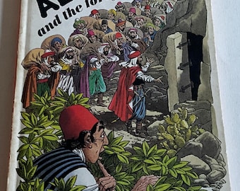 Libro antiguo de Ladybird: Alí Babá y los cuarenta ladrones