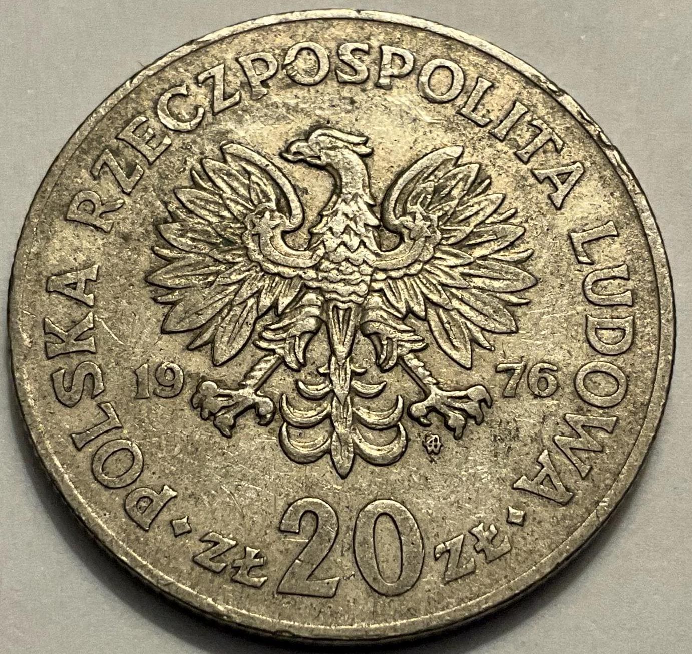 1976 Poland 20 Zlotys Marceli Nowotko Coin - Etsy