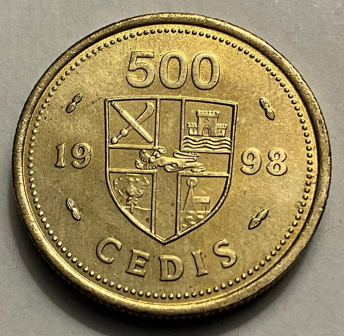 1998 Ghana 500 Cedis Coin Etsy