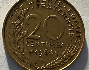 1964年フランス20サンチーム硬貨 - Etsy 日本