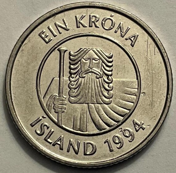 1994年アイスランド1クローナ硬貨 - Etsy 日本