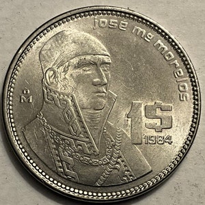 1984 Mexico 1 Peso Coin