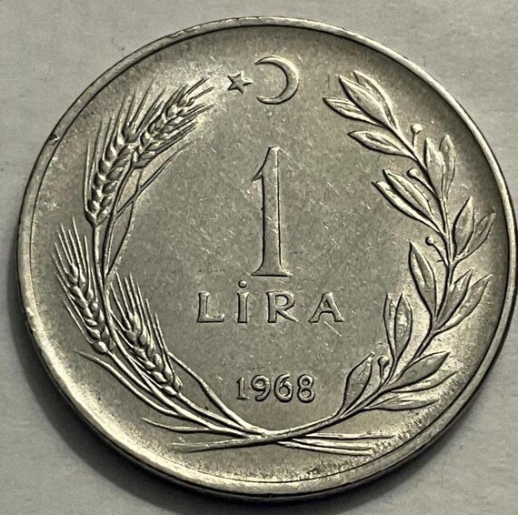 1968年トルコ1リラ硬貨 - Etsy 日本