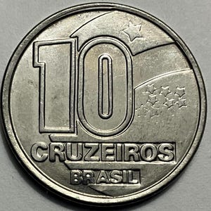 1991 Brazil 10 Cruzeiros Coin