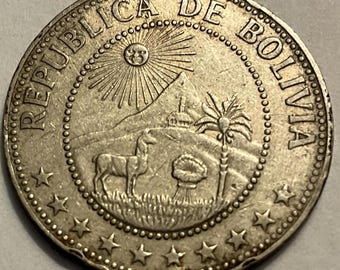 1965年ボリビア50センターボ硬貨 - Etsy 日本