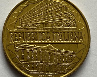 イタリア硬貨 500リラ イタリア銀行創立100周年記念 | 女性の頭部