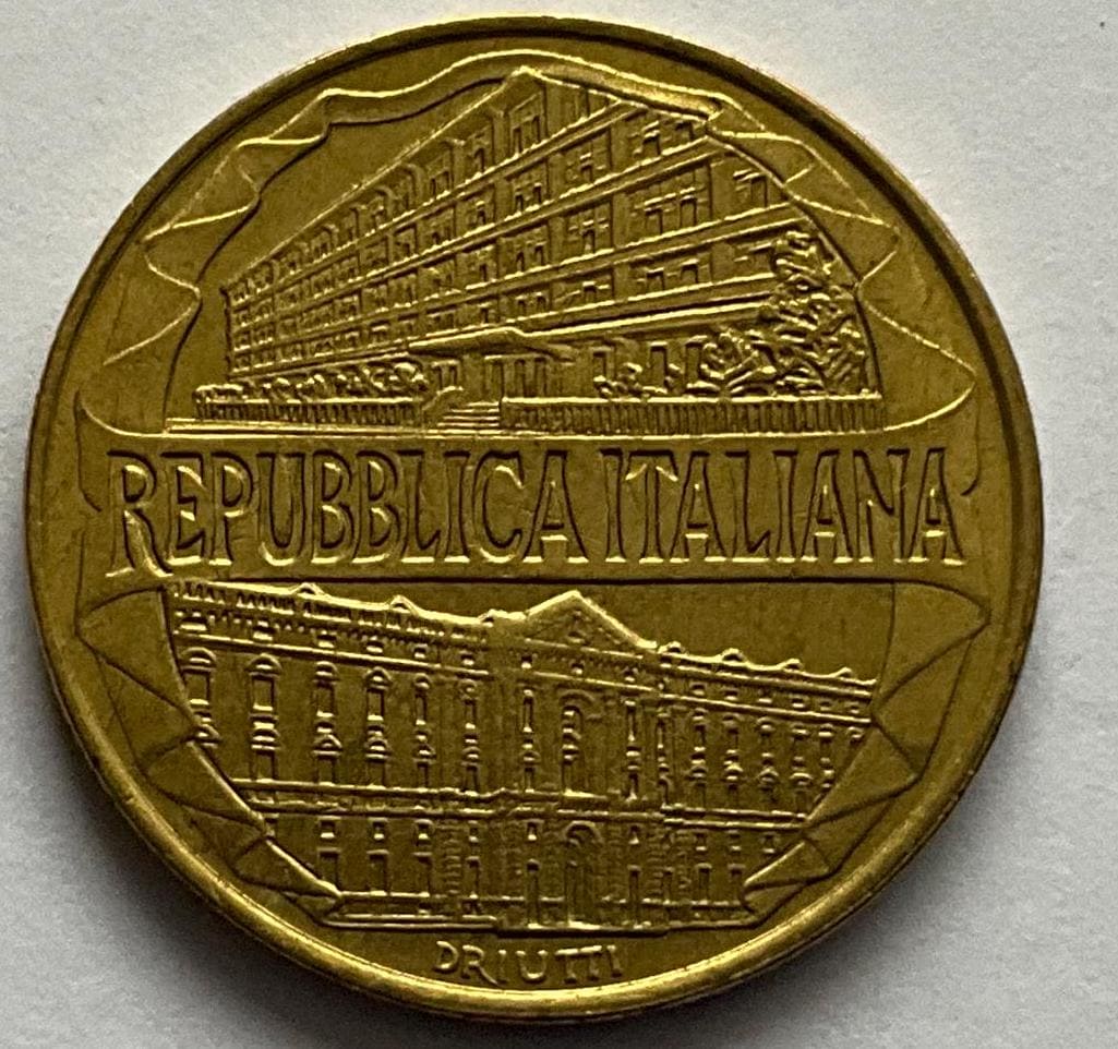 Two 1996 Italy 200 Lire Coins Academy of 