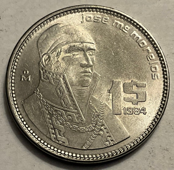 1984年メキシコ1ペソ硬貨 - Etsy 日本