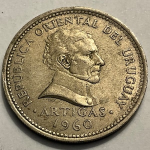 1960 Uruguay 1 Peso Coin