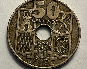 1949年スペイン50センティモ硬貨 - スペイン貨幣収集品 - Etsy 日本