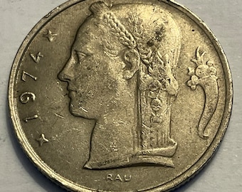 1974年 ベルギー 5フラン硬貨 - Etsy 日本