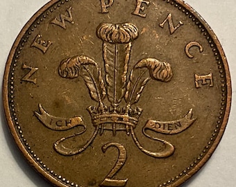 1980年の新2ペンス、D.G. REG. FD . エリザベス2世 - Etsy 日本