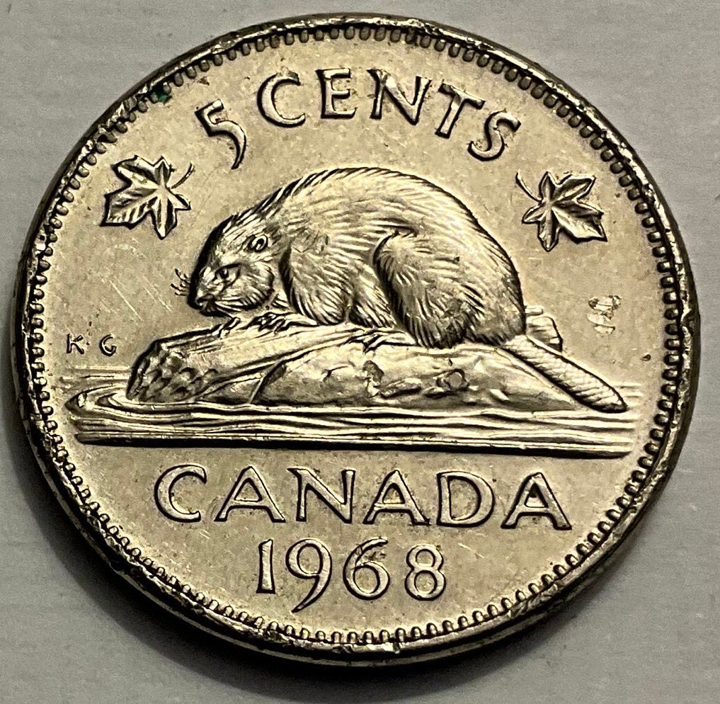 1968年カナダ5セントエリザベス2世コイン - Etsy 日本