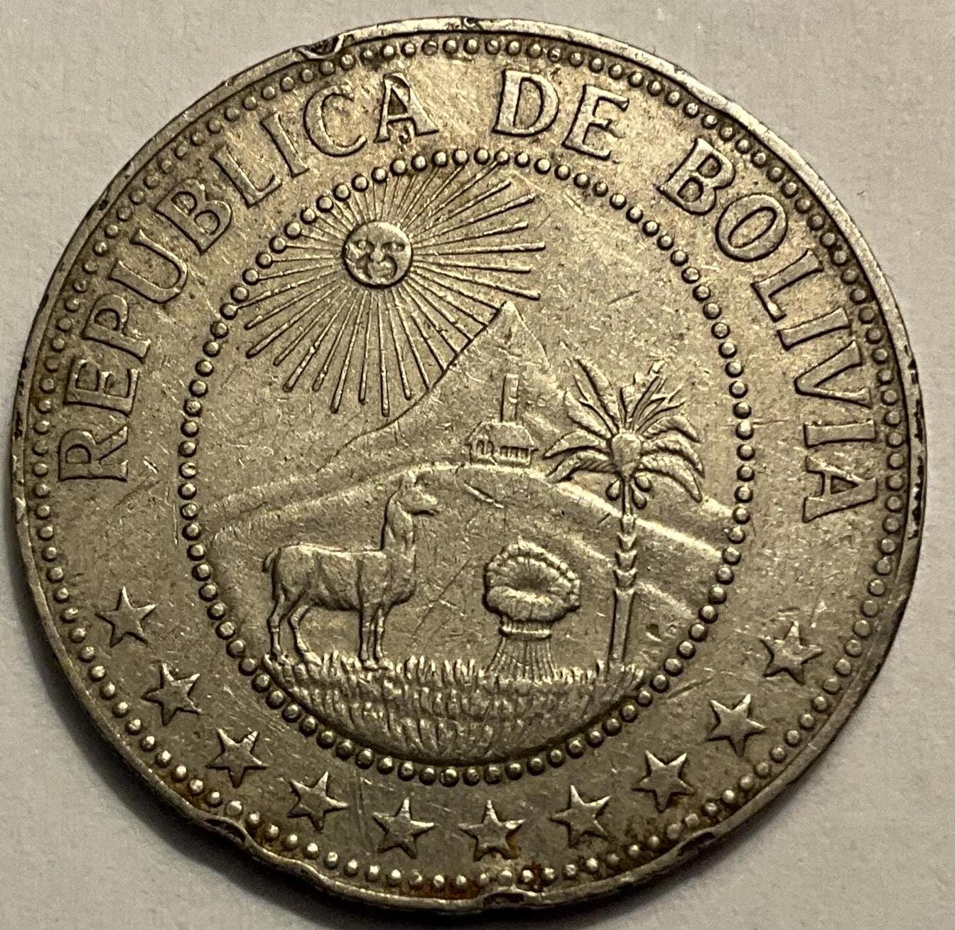 1965年50センターボ　硬貨　古銭　 1965年ボリビア50センターボ硬貨 - Etsy 日本