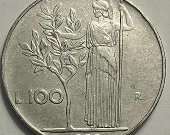 イタリア硬貨 500リラ イタリア銀行創立100周年記念 | 女性の頭部