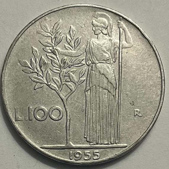 イタリア　100リラ　記念硬貨　まとめ売り　硬貨　 1955年/1957年/1967年 イタリア 100リラ硬貨 - Etsy 日本
