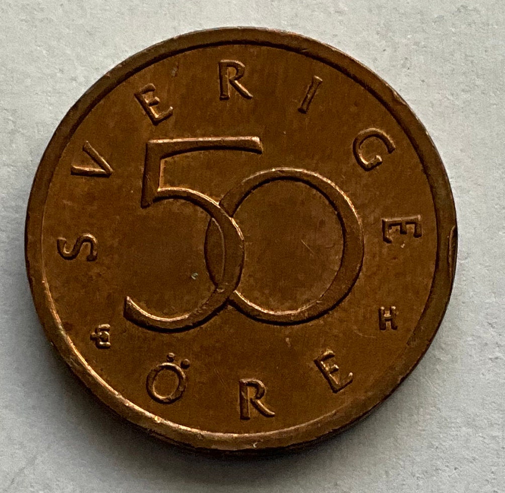 2004 スウェーデン 50 オーレ コイン - Etsy 日本