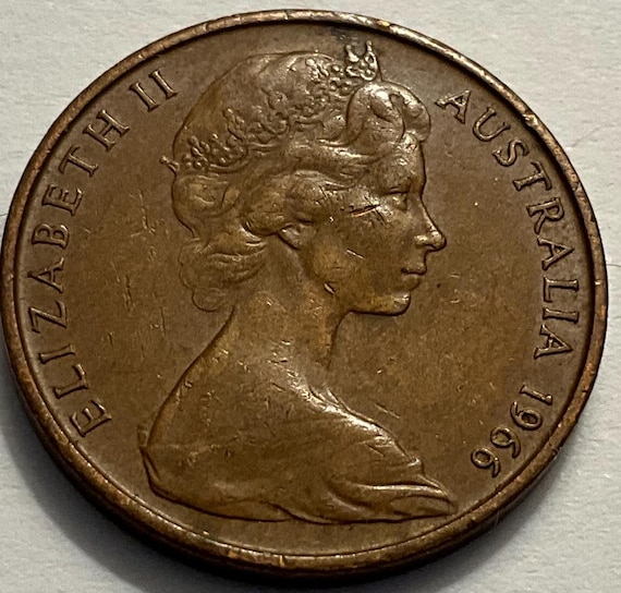 1966/1967 オーストラリア 2 セント エリザベス女王 2 世コイン - Etsy