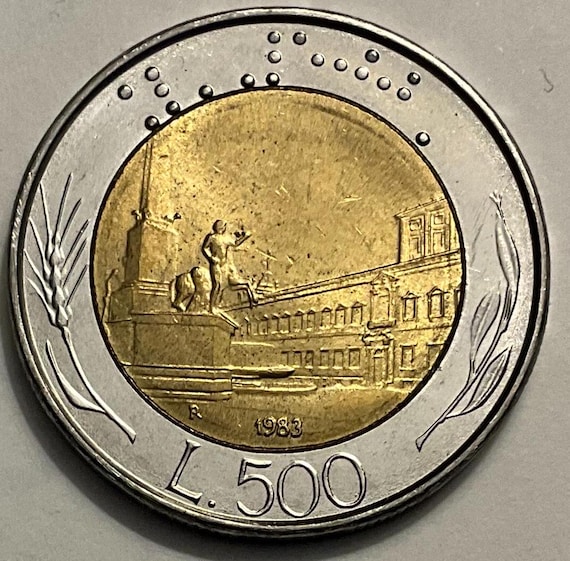 1983/1984/1986 イタリア 500 リラ硬貨 - Etsy 日本