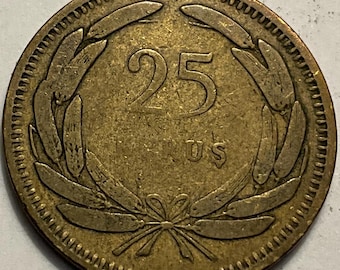 1956 Turkey 25 Kurus Coin