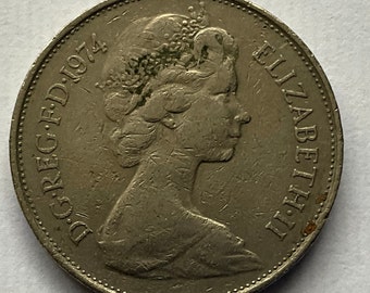 1973/1974 エリザベス2世女王 10ペンス硬貨 - Etsy 日本