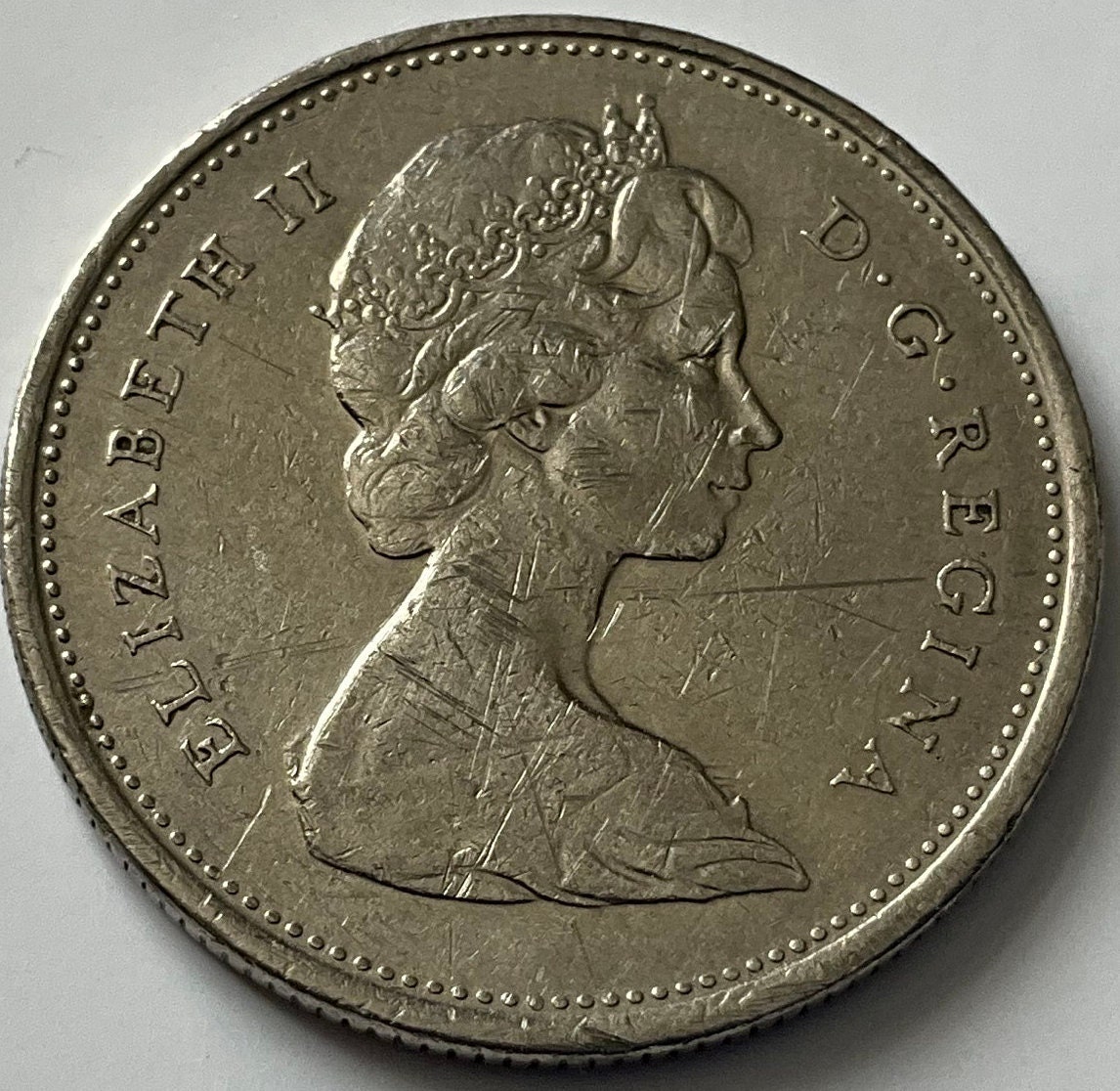 1969年カナダエリザベス2世25セント硬貨 - Etsy 日本