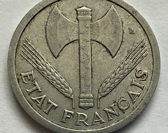 1943年フランス2フラン硬貨 - Etsy 日本