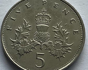 1970/1989年エリザベス2世5ペンス硬貨 - Etsy 日本