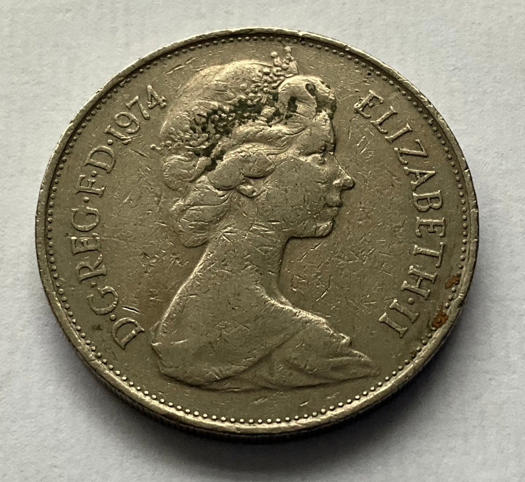 1973/1974 エリザベス2世女王 10ペンス硬貨 - Etsy 日本