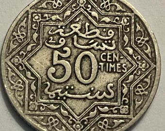 （1921年）フランス領　グアドループ 50サンチーム 白銅貨　珍品 1921年）フランス領 グアドループ 50サンチーム 白銅貨 珍品