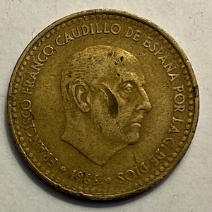 【エラーコイン】フランシスコ・フランコスペイン1ペセタ硬貨1953 フランシスコ・フランコ1ペセタ硬貨|スペイン|コレクターズ