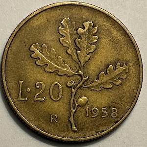 1958/1979 Italie Pièces de 20 lires