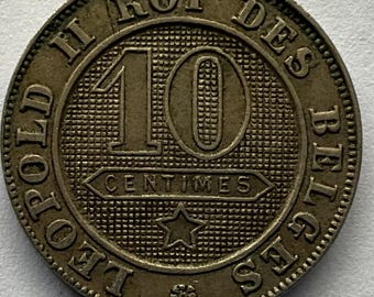 1867年 ベルギー国王レオポルド2世 5フラン銀貨 - Etsy 日本
