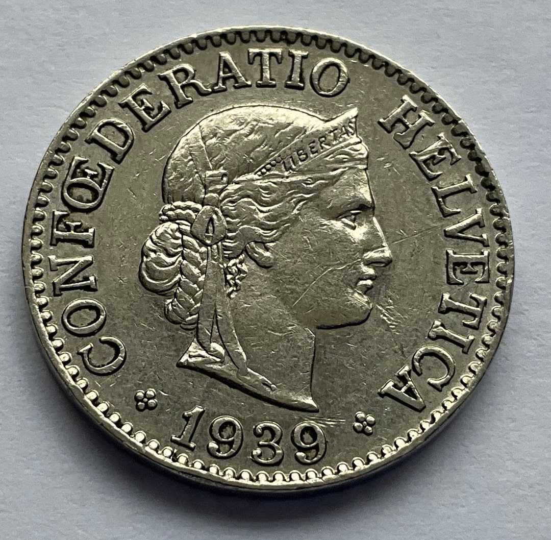 1939 Switzerland 10 Rappen Coin - Etsy
