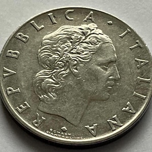 1964 Italy 50 Lire Coin