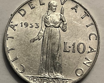 1963 年 イタリア シルバー バチカン市国 500 リラ KM# 75 コイン (未