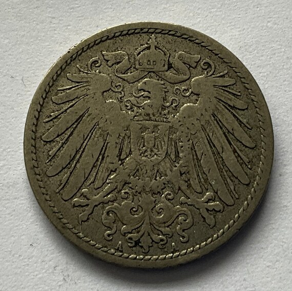 1898年ドイツ10ペニヒ硬貨 - Etsy 日本