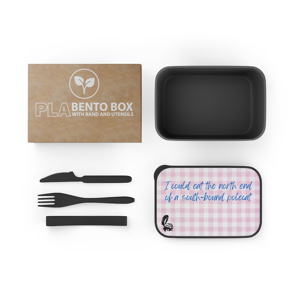 Polecat Bento Box with Band and Utensils