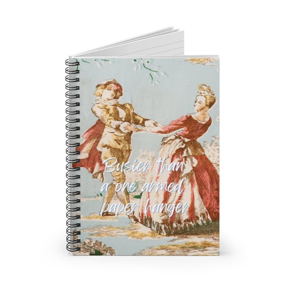 Busier Than A One Armed Paper Hanger Spiral Notebook Ruled Etsy as-busy-as-a-one-armed-paper-hanger-english-idiom-youtube
