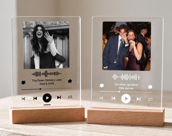 Custom Acrylic Music Plaque Song Plaque - Personalized Album Cover Music Plaque - Anniversary Gifts for Her & Him