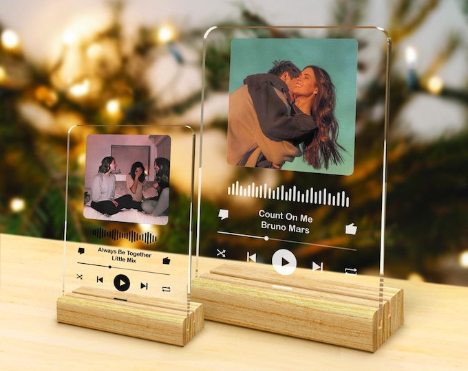 Custom Acrylic Music Plaque Song Plaque - Personalized Album Cover Music Plaque - Anniversary Gifts for Her & Him