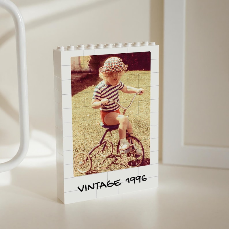 30th Birthday Custom Puzzle Vintage 1996 Design, Photo Block Puzzles Retro Photograph Ready-to-Assemble Gifts Vintage design