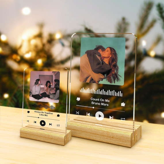 Custom Acrylic Music Plaque Song Plaque - Personalized Album Cover Music Plaque - Anniversary Gifts for Her & Him