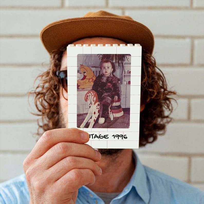 30th Birthday Custom Puzzle Vintage 1996 Design, Photo Block Puzzles Retro Photograph Ready-to-Assemble Gifts image 3