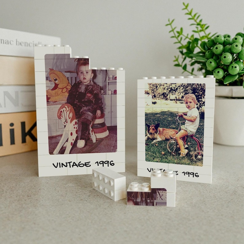 30th Birthday Custom Puzzle Vintage 1996 Design, Photo Block Puzzles Retro Photograph Ready-to-Assemble Gifts image 5