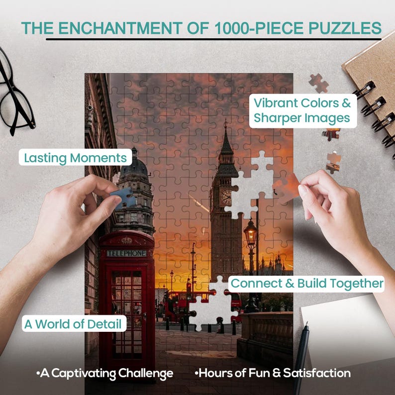 Custom Puzzle From Photo - Personalized Jigsaw Puzzles With Picture - Photo Puzzle Fathers Day Gift - 300, 500, 1000 Piece Puzzle image 7